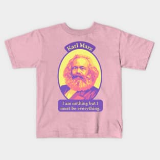 Karl Marx Portrait and Quote Kids T-Shirt